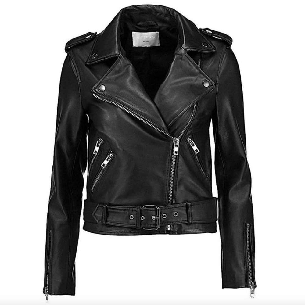 Walter Baker Black with Tag Bakerallison Leather Moto Jacket